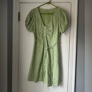 Madewell Floral Button-Front Mini Dress